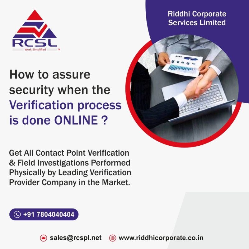 AFFORDABLE AND PROFESSIONAL ADDRESS VERIFICATION SERVICES IN INDIA- RCSL | by Riddhi Corporate Services Limited | Aug...