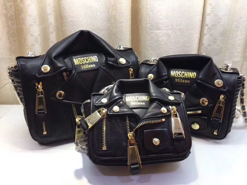 moschino motorcycle jacket bag