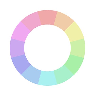 color wheel pastel