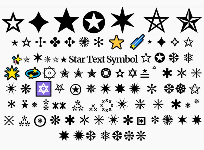 Star Symbols Copy And Paste Medium Star Symbols Copy And Paste Medium