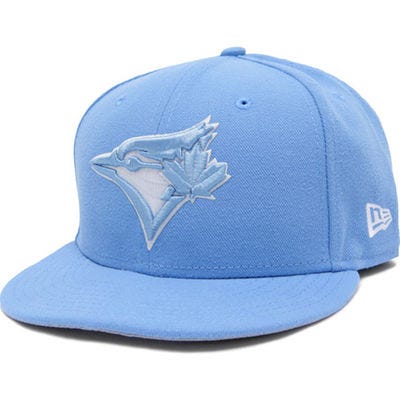 blue jays fitted hat light blue