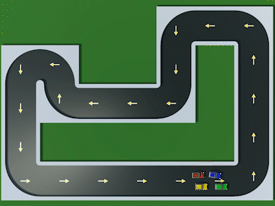 Self-tought AI on a race track