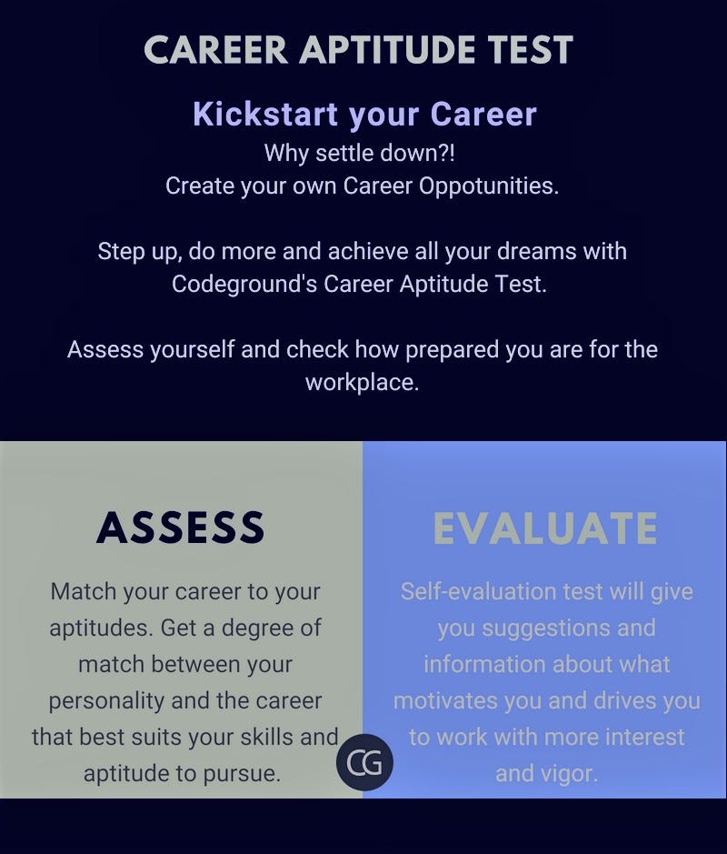 Career Aptitude Test Hi We Would Like To Introduce A By Codeground Medium