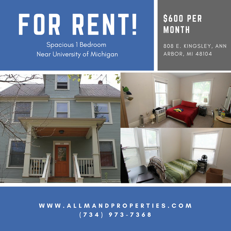 Ann Arbor Student Apartment 1 Bed 600 University Of