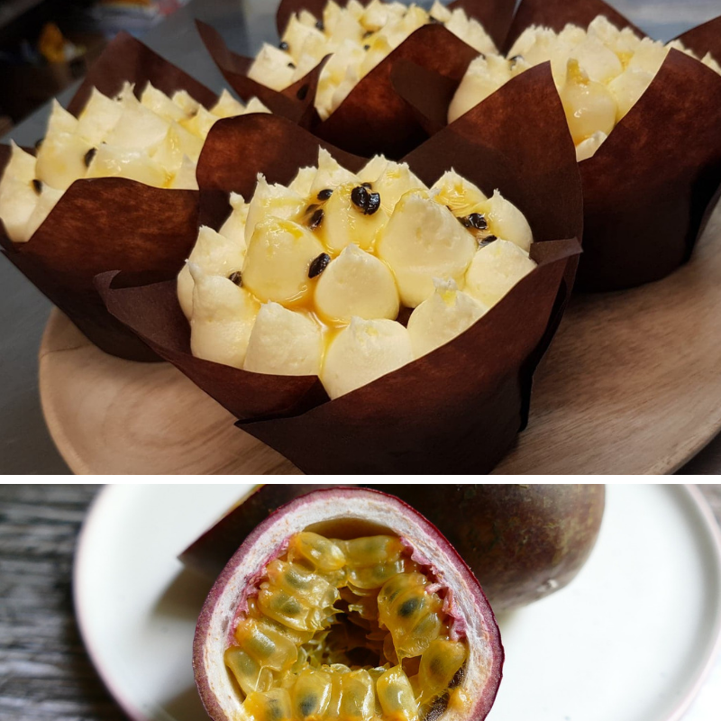 The Most Scrumptious Passion Fruit Cupcakes with Cream Cheese Icing