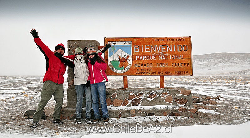 Realmente nevado” … Tres Cruces. Una visita al parque Nevado Tres… | by  Rodrigo Sandoval | Chile de a 2 | Medium