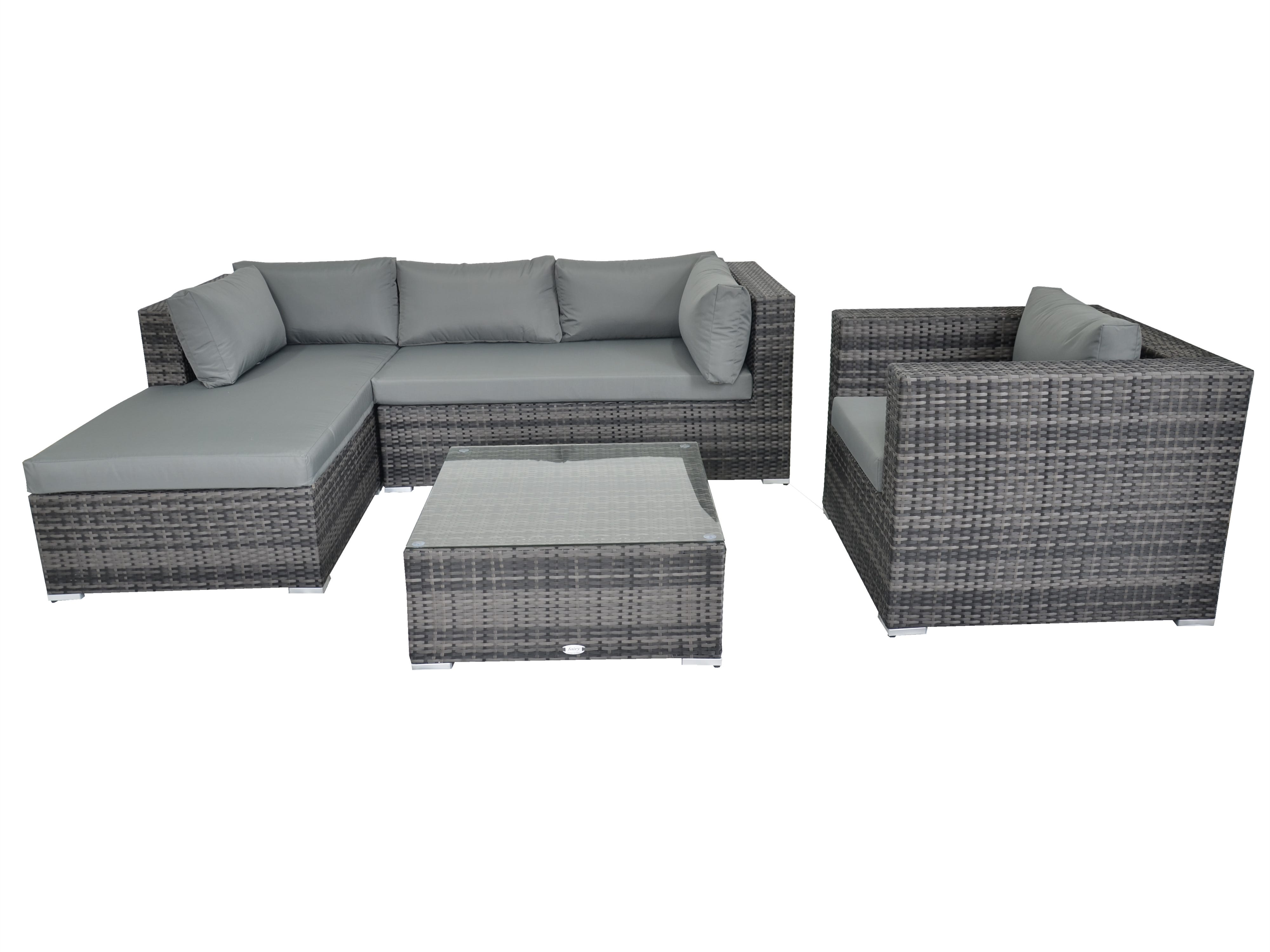 Rattan Fairy Cannes 4 Piece Deluxe Sofa Set With Lounge Chair And Fairy Cannes 4 Piece Deluxe Sofa Set