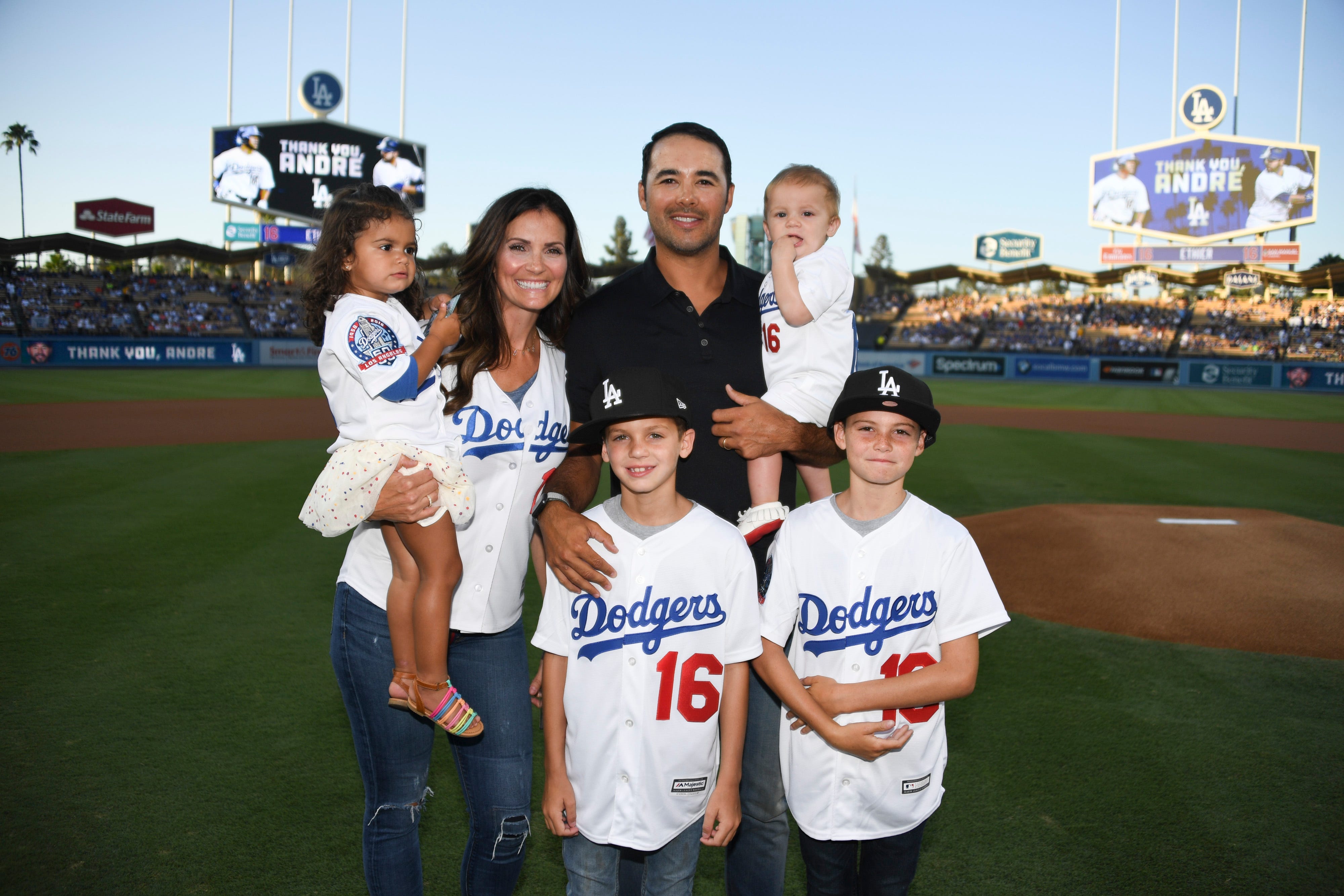 Andre Ethier at retirement ceremony 