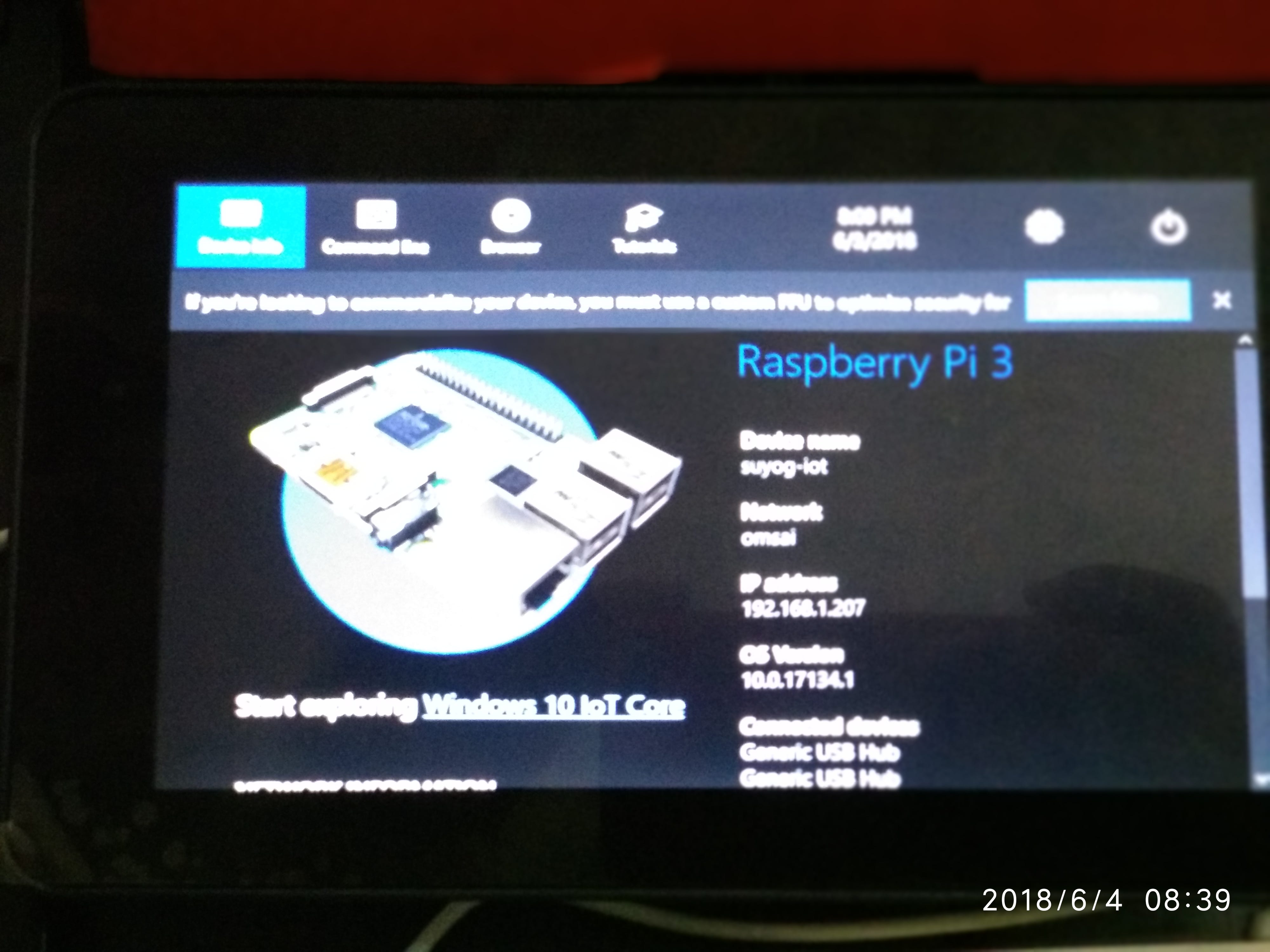 windows 10 iot raspberry pi 3