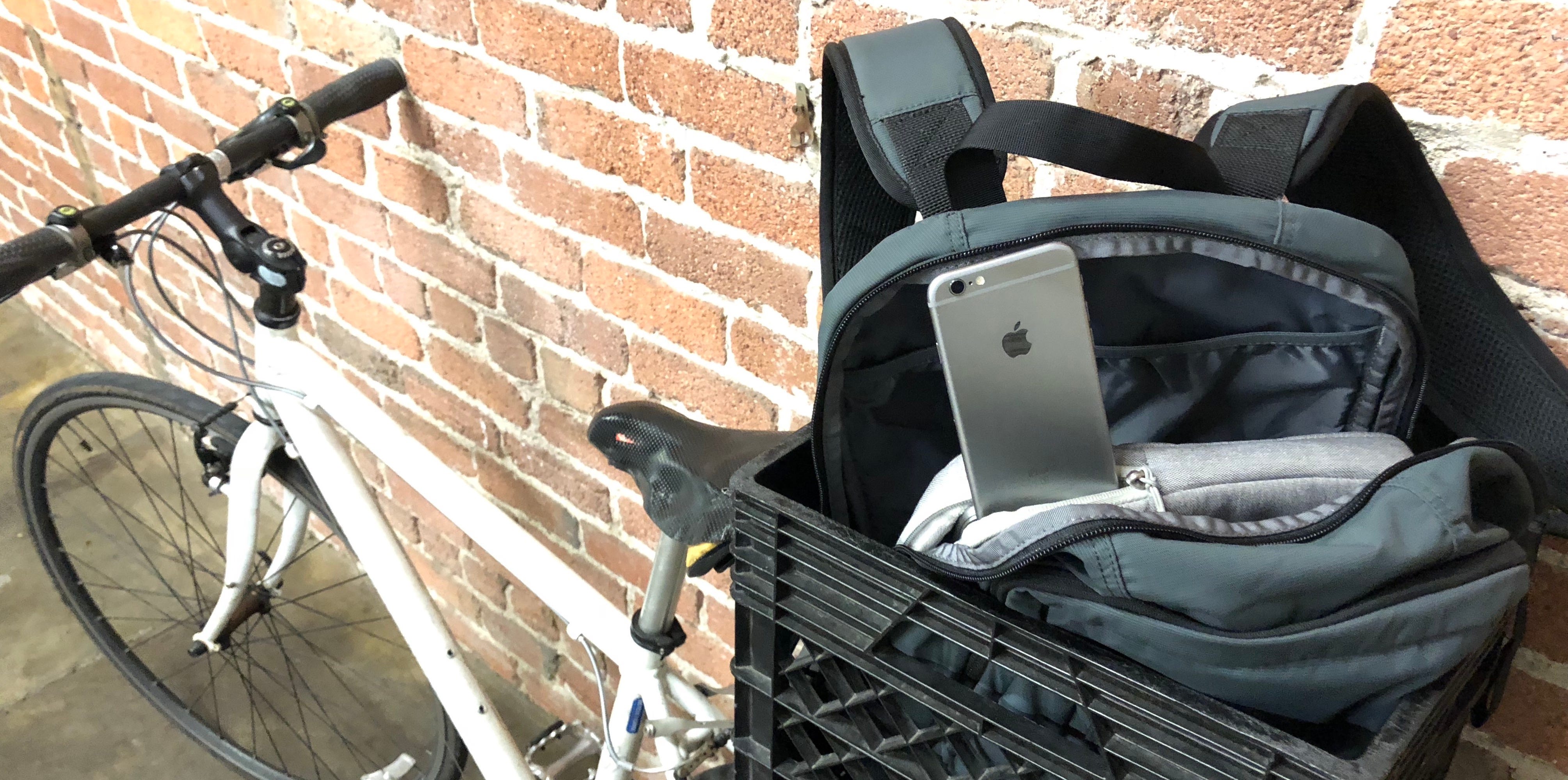 carrying laptop on bike
