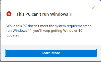 This Pc can't run windows 11 | How to fix minimum requirement error ...