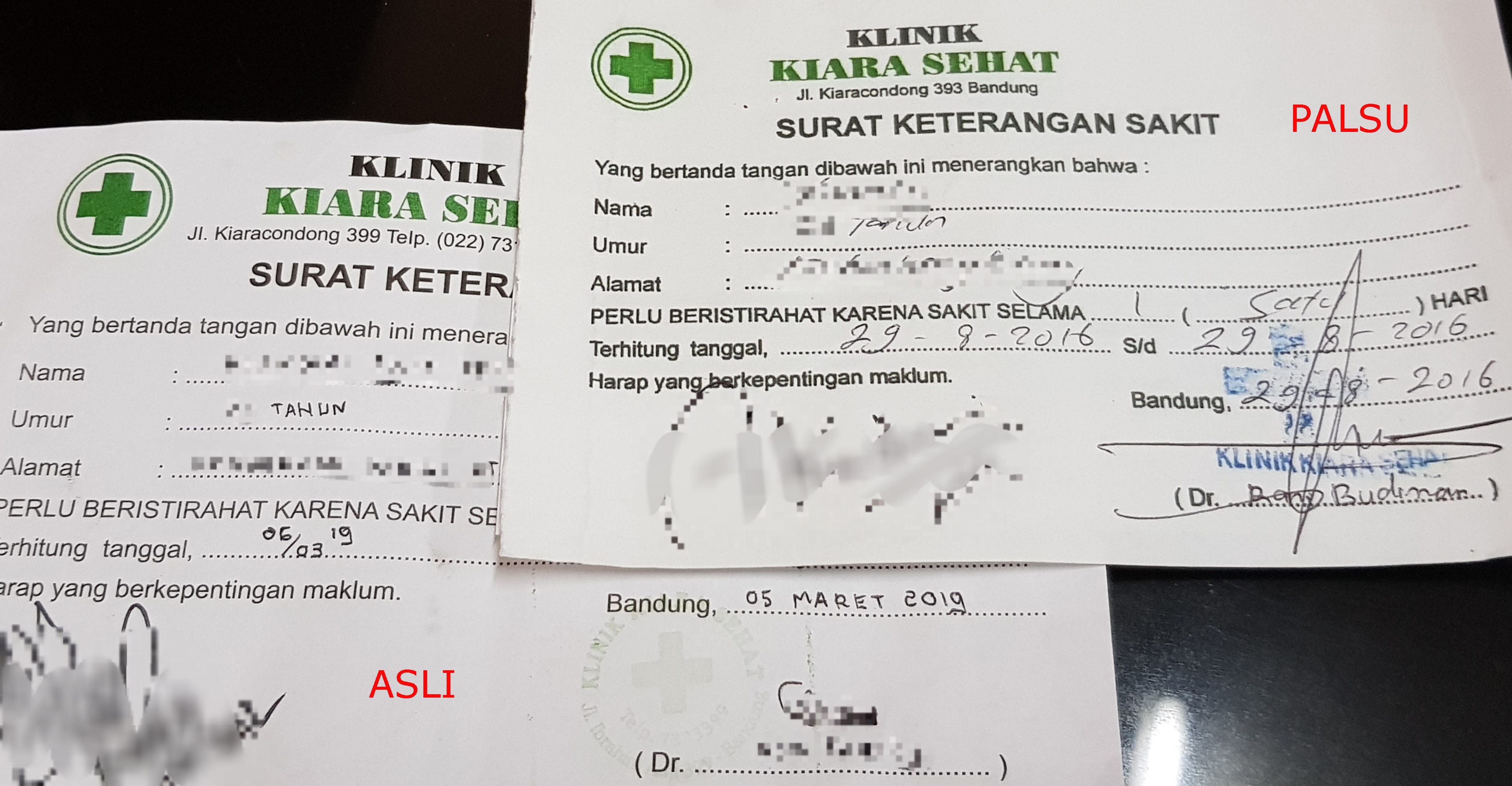 Cara Membuat Surat Dokter Palsu