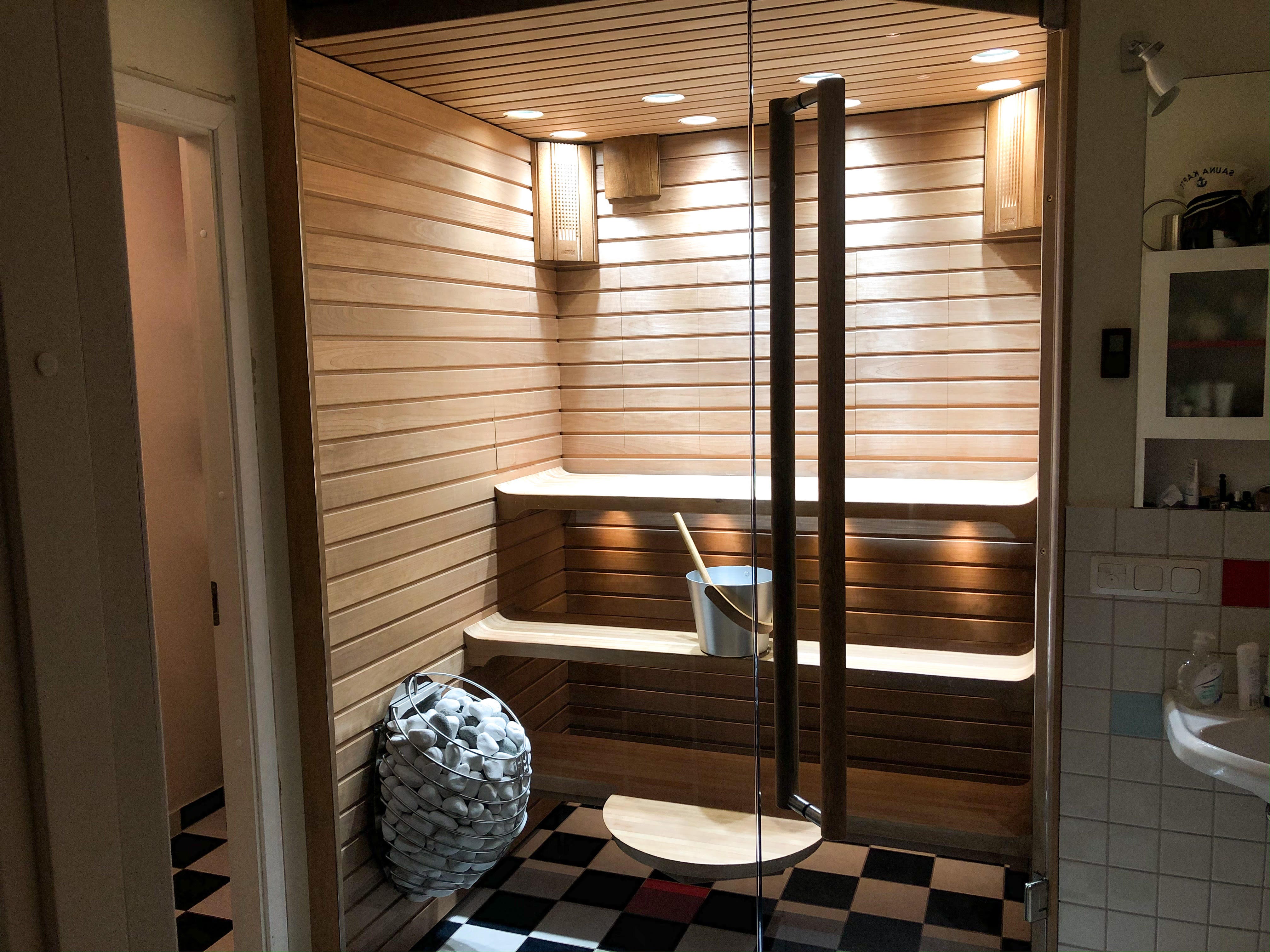 This stunning home sauna fits into just 3 square metres of apartment space by Adam Rang