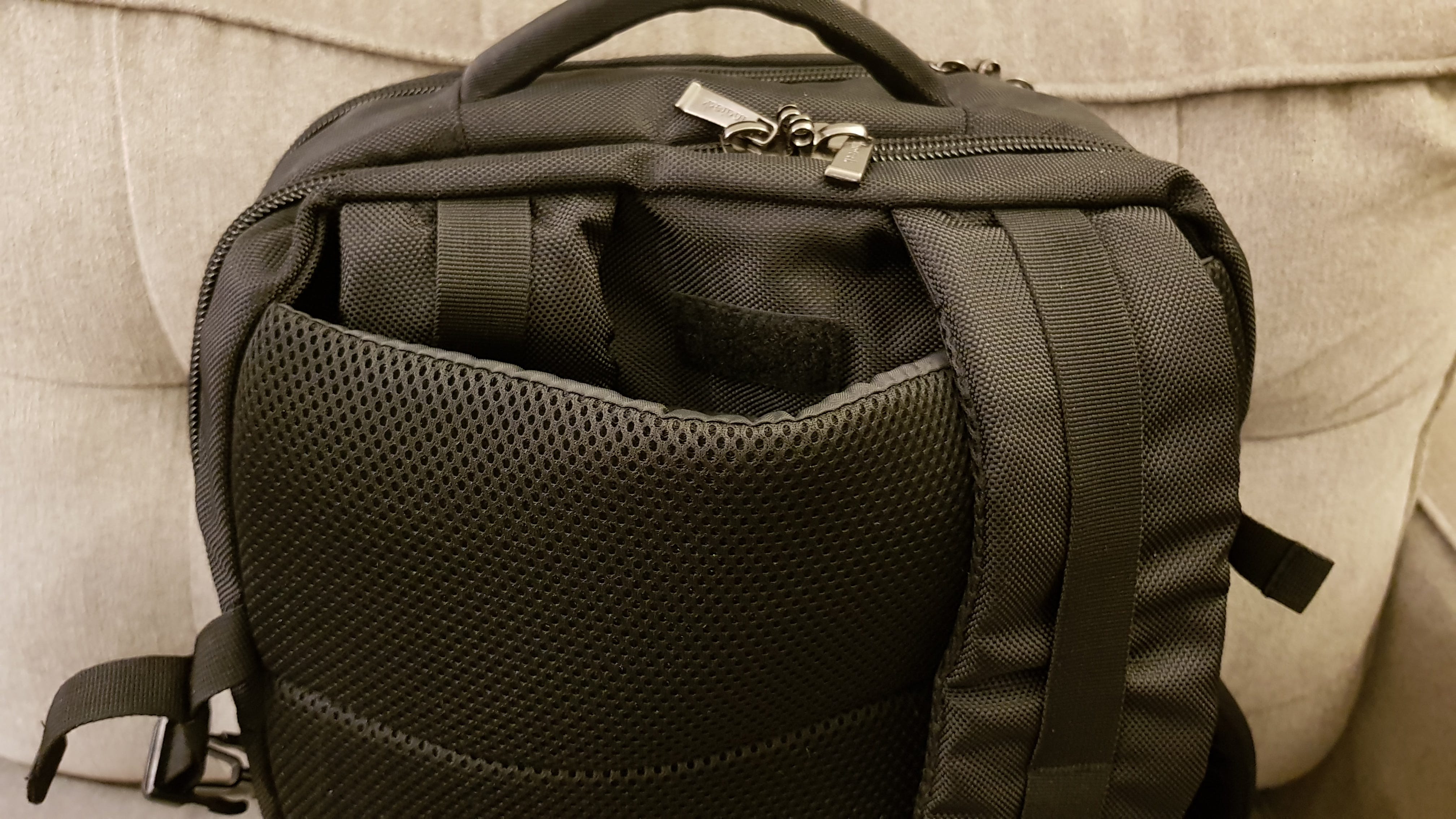 backpack with luggage pass through