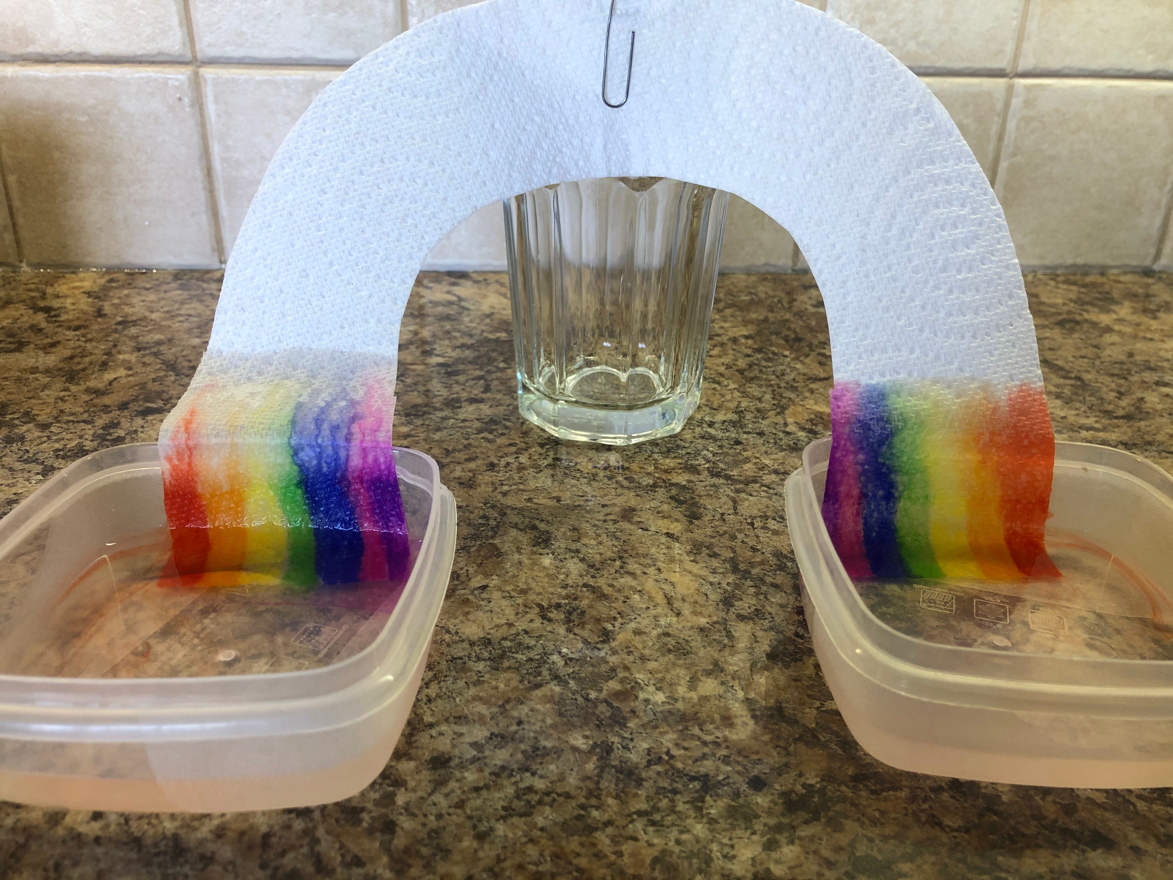 Grow a Rainbow!. This experiment is showing ‘capillary… | by Drax