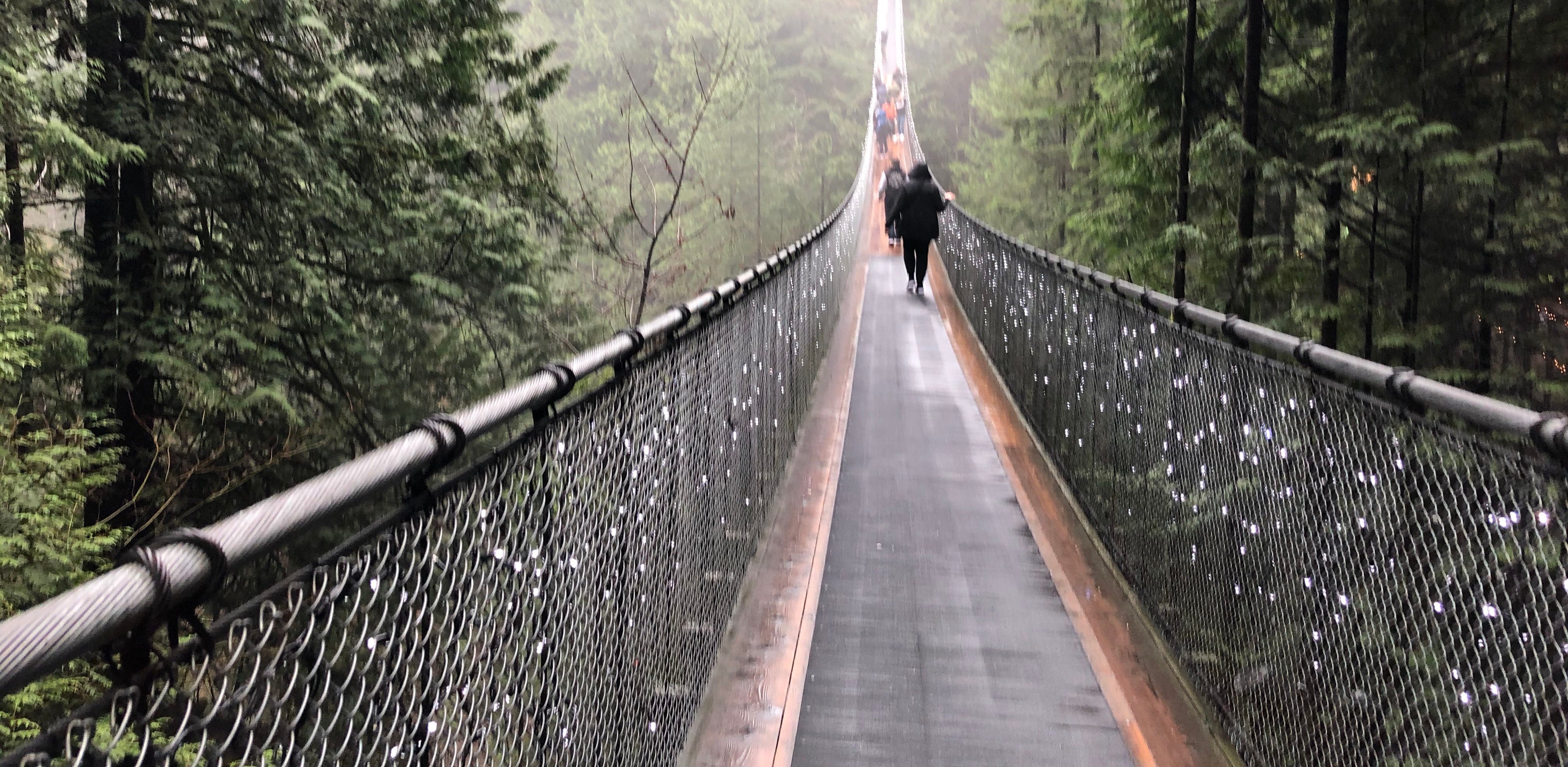 Long hanging bridge, where the end can not be seen.