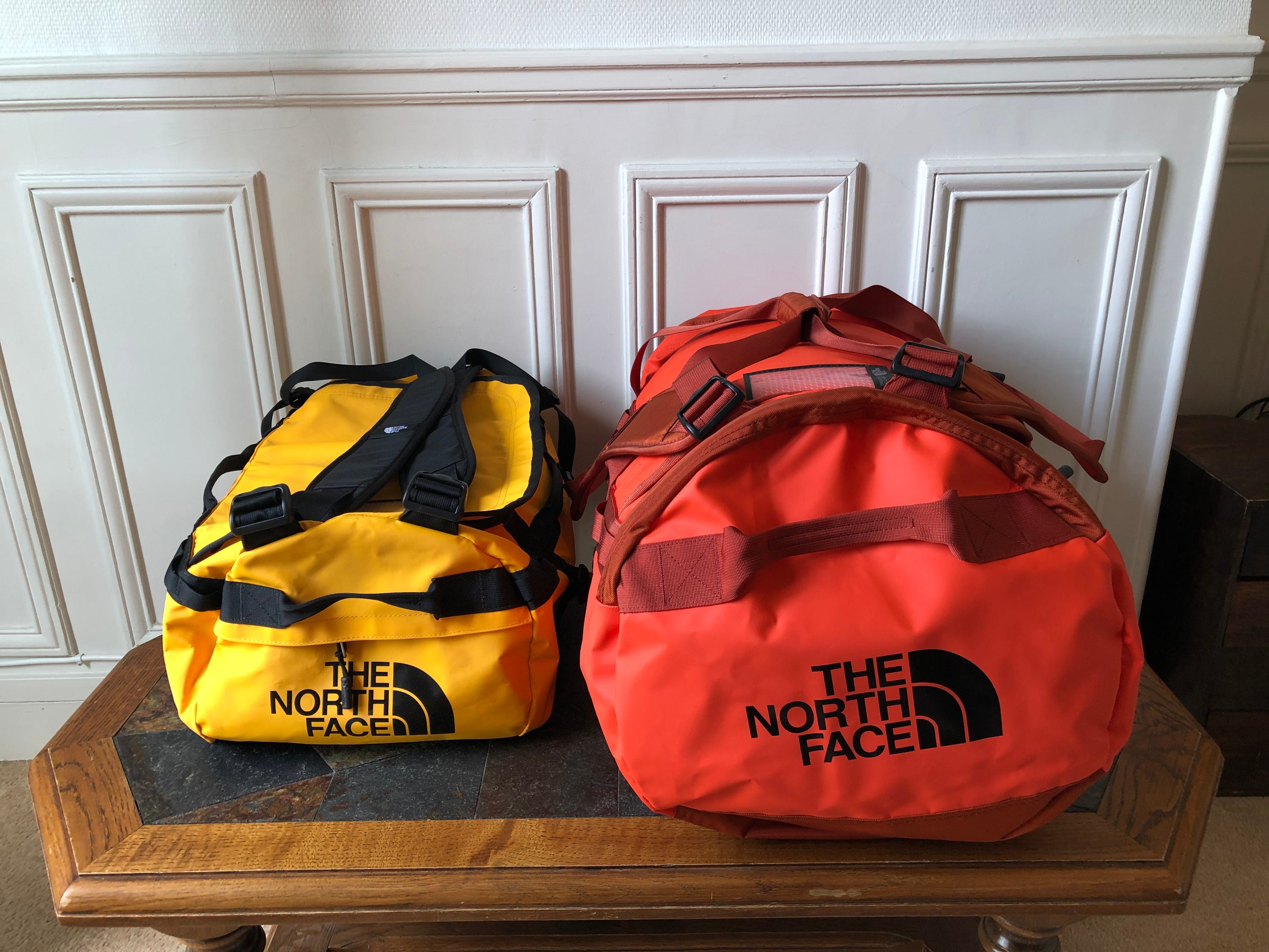 north face duffel bag sizes