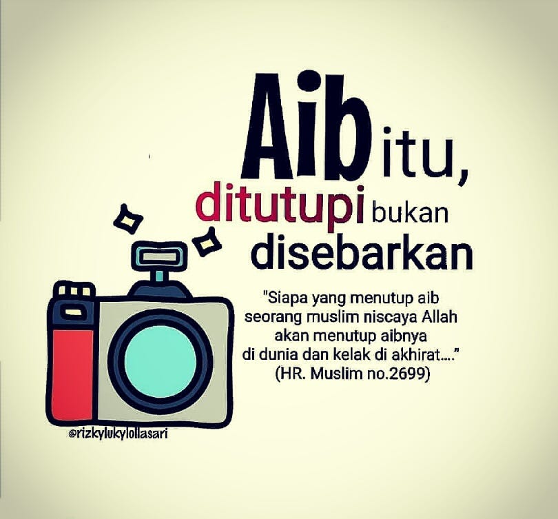 Aib Itu Ditutupi Bukan Disebarkan By Anik Zahra Medium
