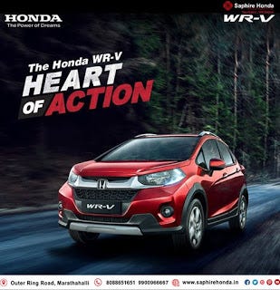 Get On The Road To Make Heads Turn In The Stunning Honda Wr V Follow Us To Know More By Saphire Honda Cars Medium