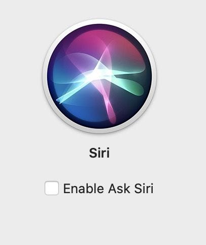 ask siri disabled