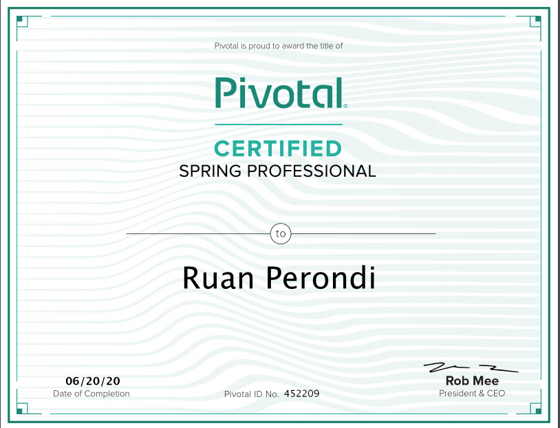 Pivotal Spring Professional v5.0. Diante de um mercado de trabalho cada