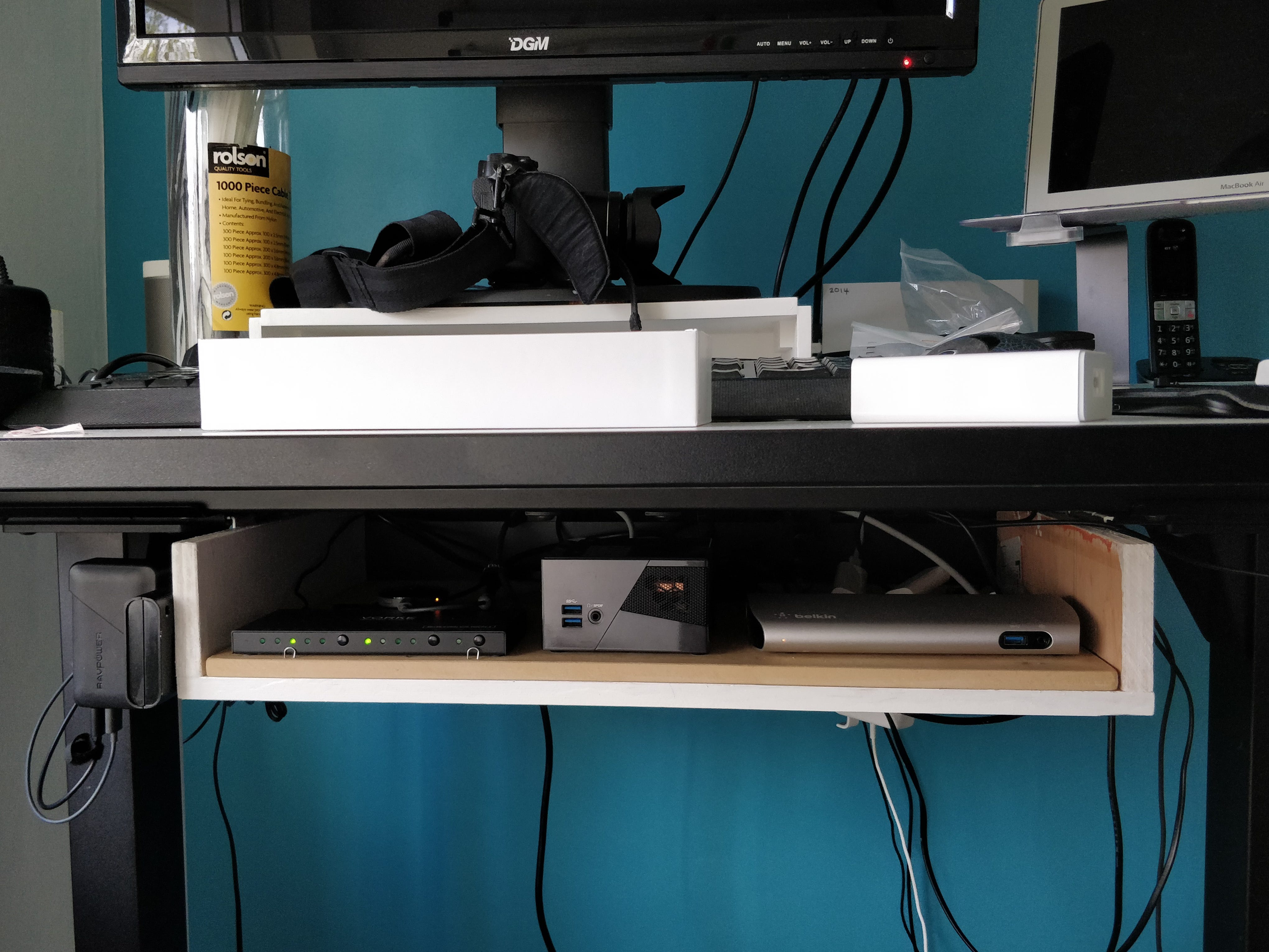 diy cable management standing desk