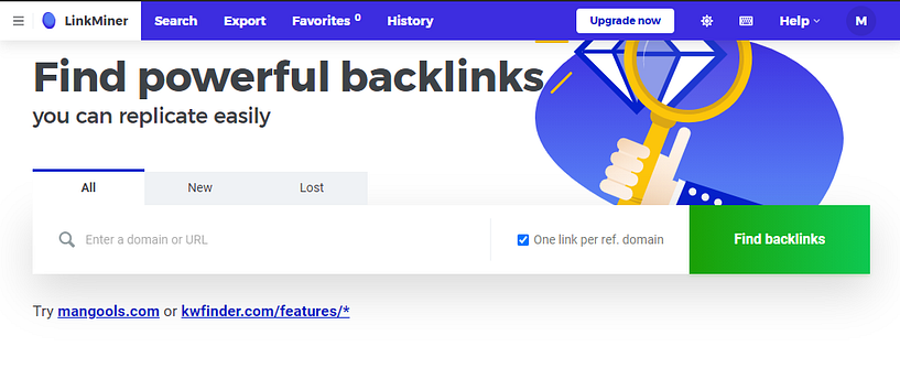 mangools Link Miner (Backline Analysis)