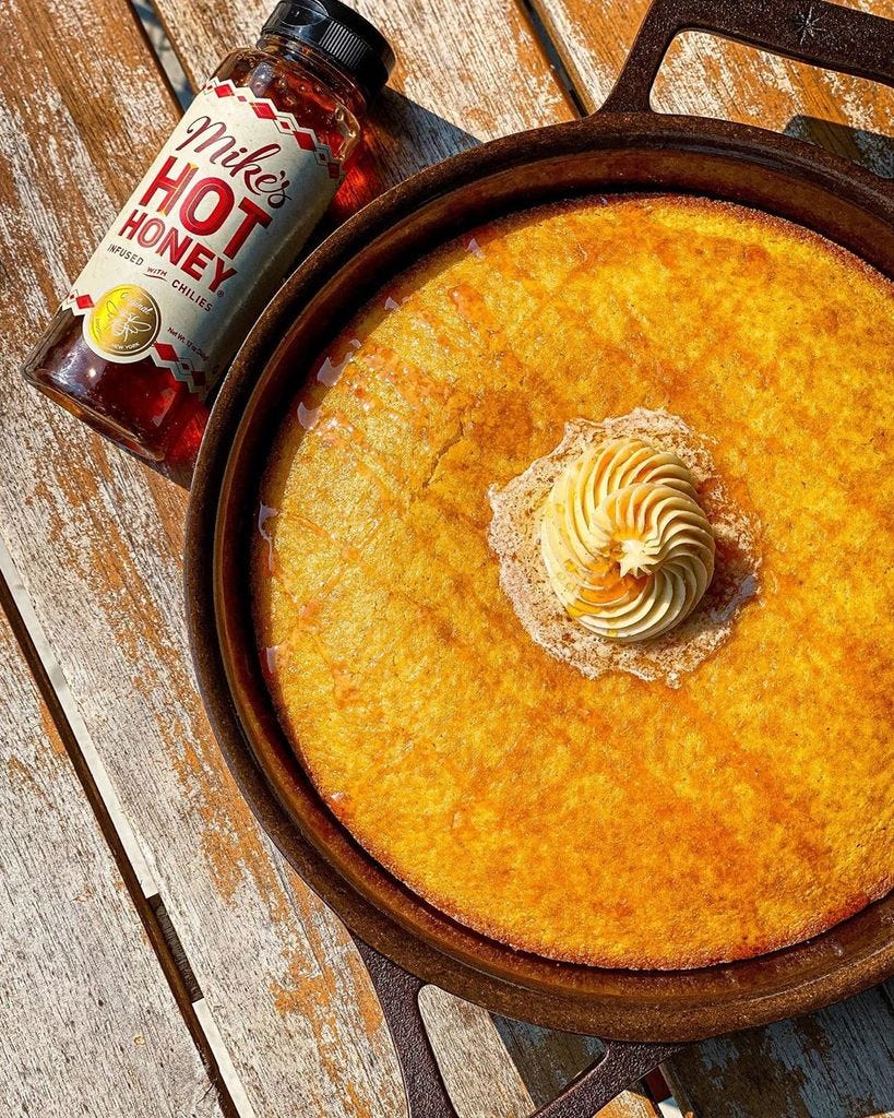 Mantrynation Skillet Corn Bread With Whipped Hot Honey Cinnamon Butter By Mantry Aug 2020 Medium