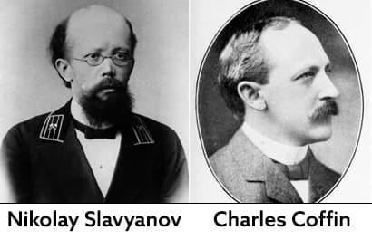 Fathers of stick welding: Nikolay Slavyanov and Charles Coffin