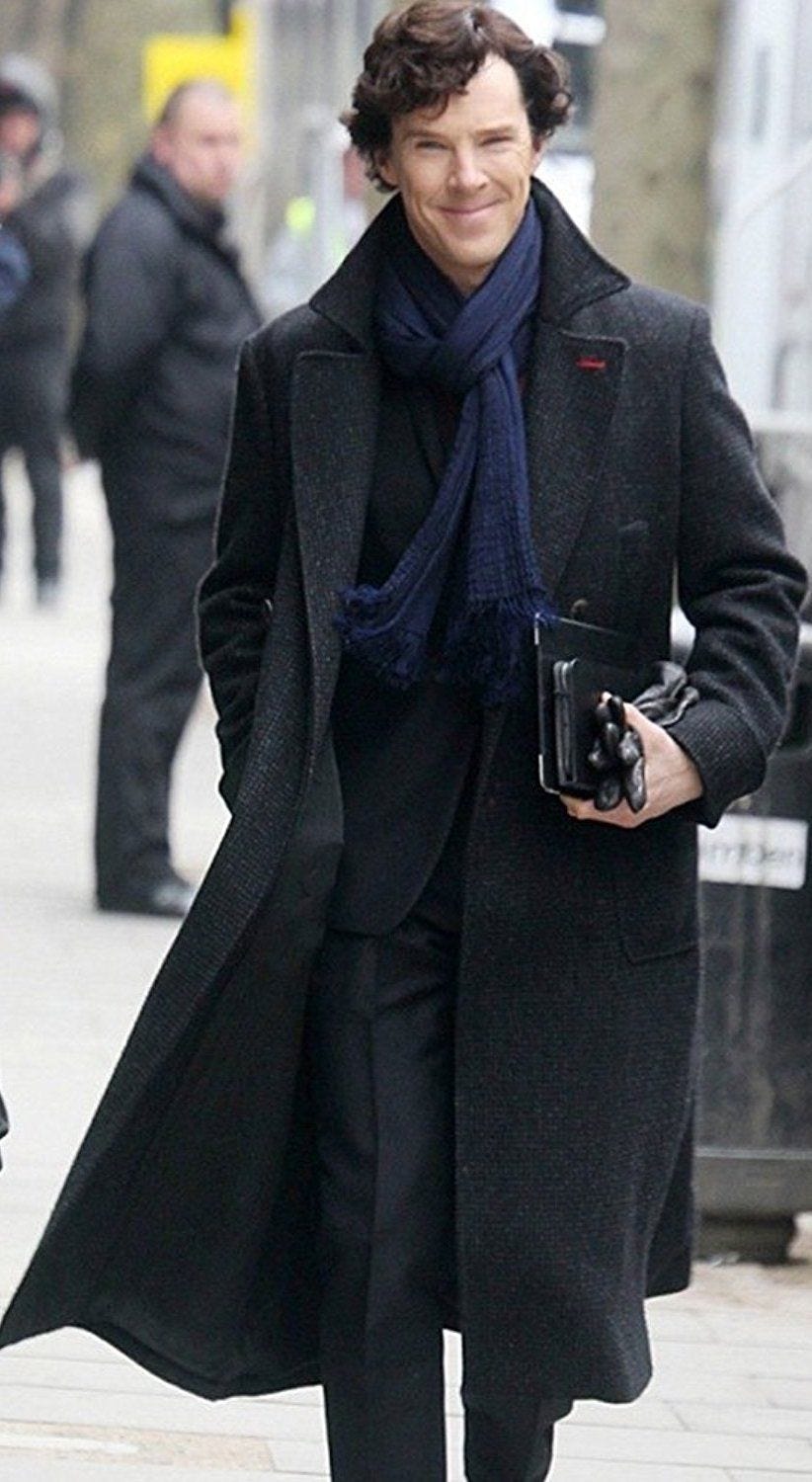 Sherlock Holmes Benedict Cumberbatch Trench Coat for Men | by Stanley Kathy  | Medium