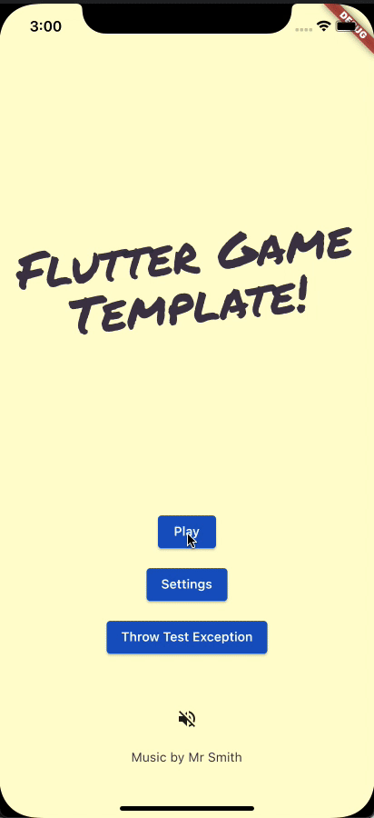 Animated gif of FCGT “game play”. User clicks “play” on main menu, selects “level #1", drags the slider to complete the level & the “You Won” screen is displayed.