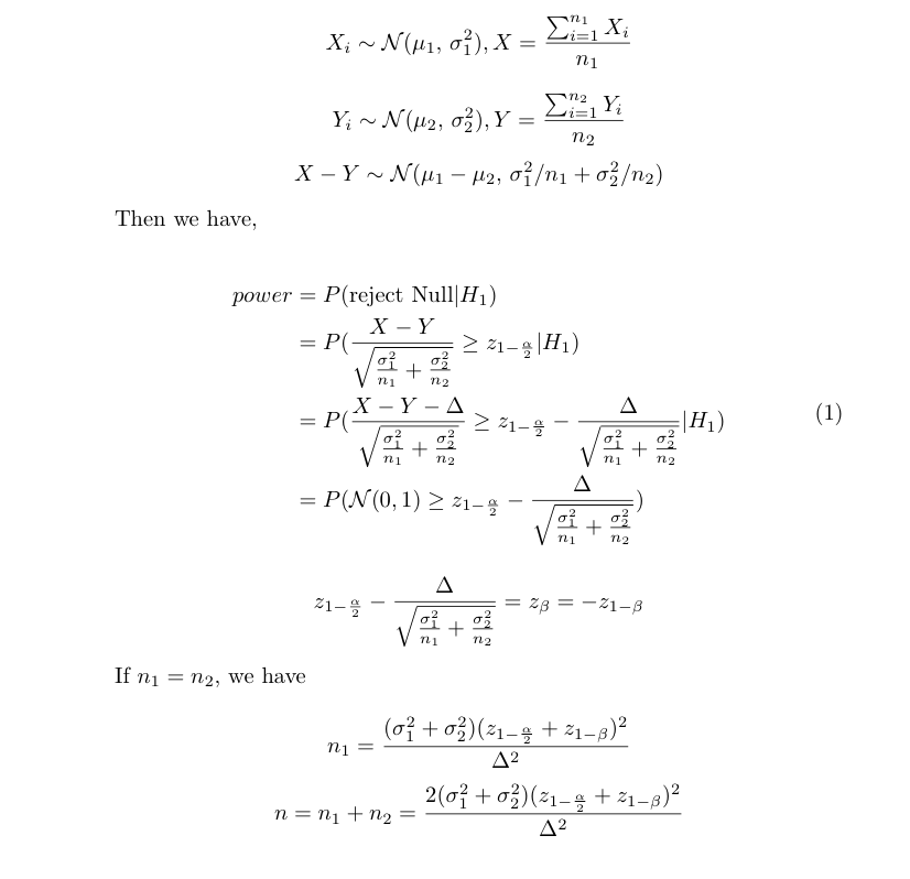 How To Derive From Scratch Sample Size Formula For A B Testing Lzhangucb Medium