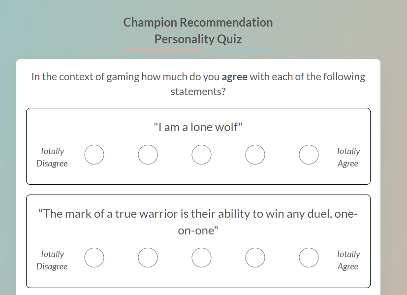 “Personality Quizzes” & Nearest Neighbors for Recommendations (League of Legends) | by Jack J | Dec, 2021 Towards Data Science