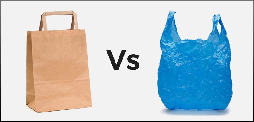 paper bags vs plastic bags research