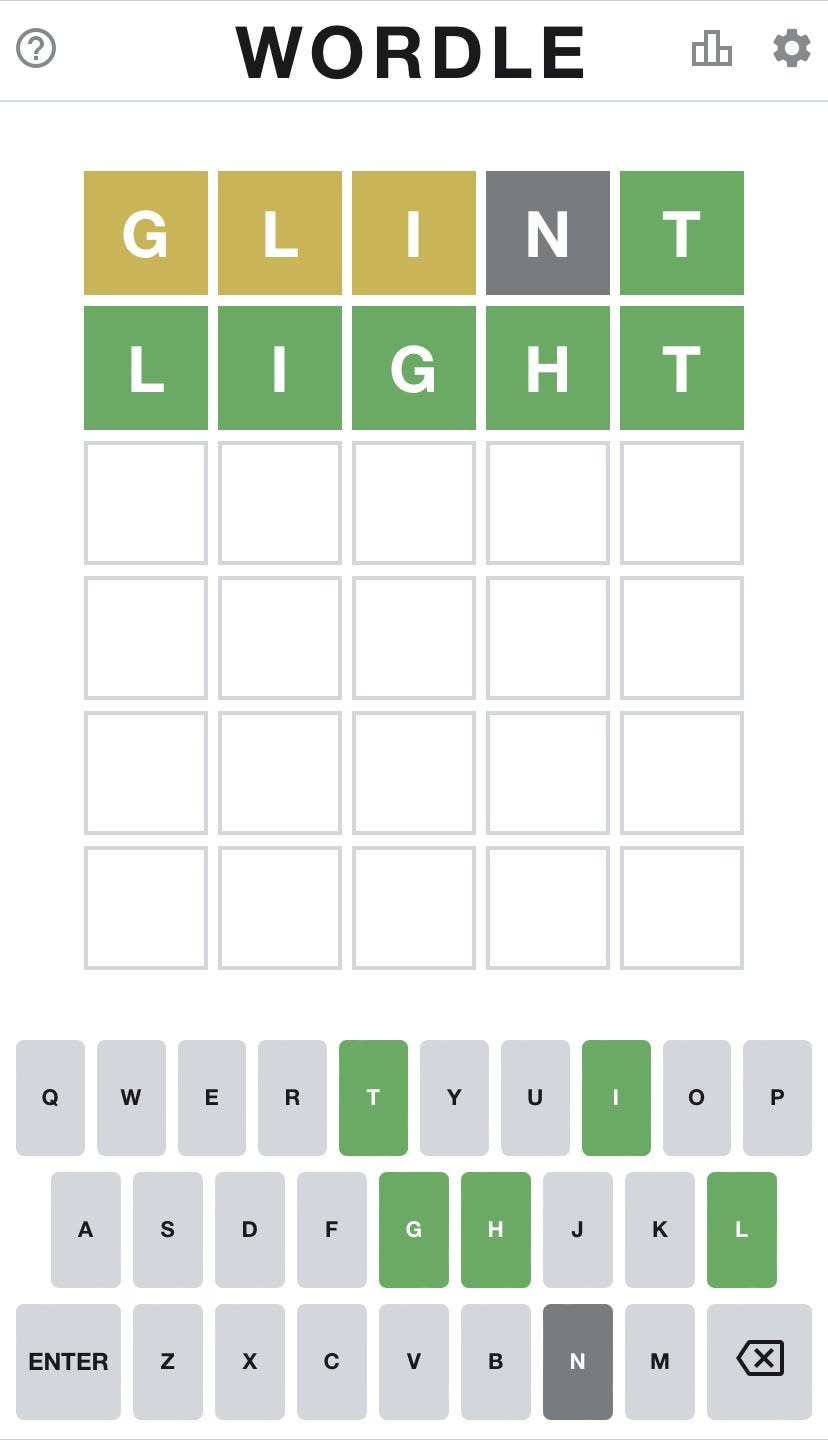 How I got the Wordle word in two guesses — twice in a row!  by Nicola