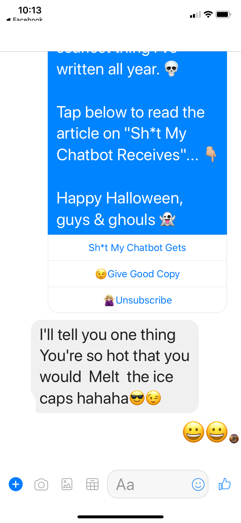 La Sh*t que recibe mi chatbot - parte 2 1*yJqB2sIVwhopTbZtI32fug