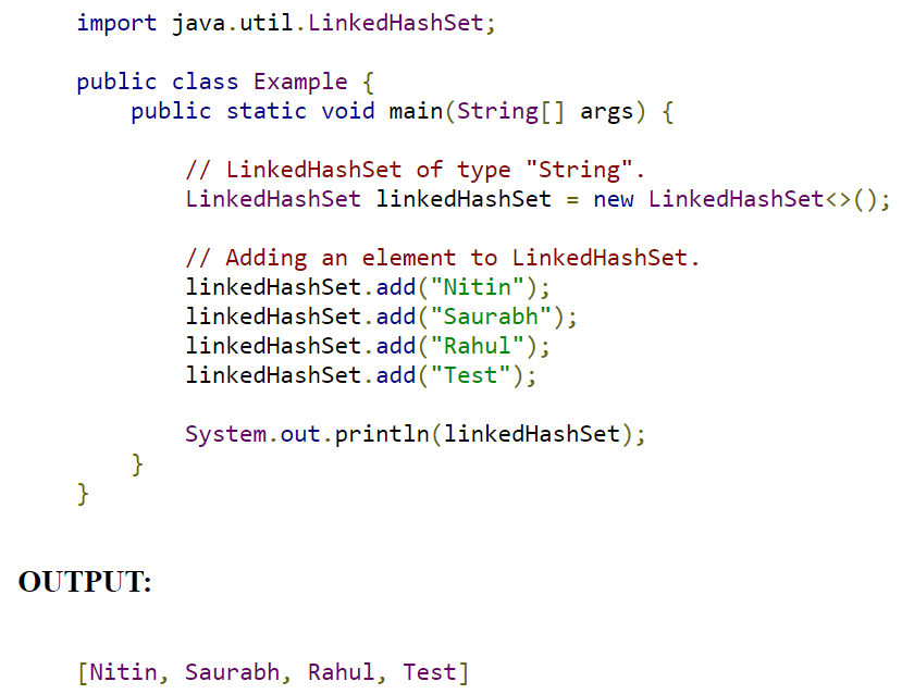 Java LinkedHashSet. LinkedHashSet extends HashSet class and… | by Imran ...