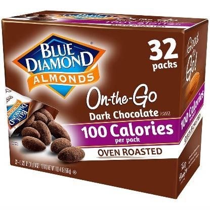 best keto diet snacks Blue Diamond Almonds covered in Dark Chocolate Cocoa