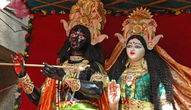 Image result for dark skinned hindu gods
