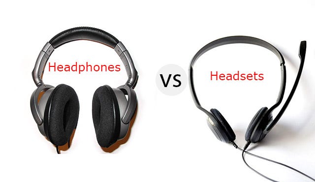 Image result for difference headset and headphone