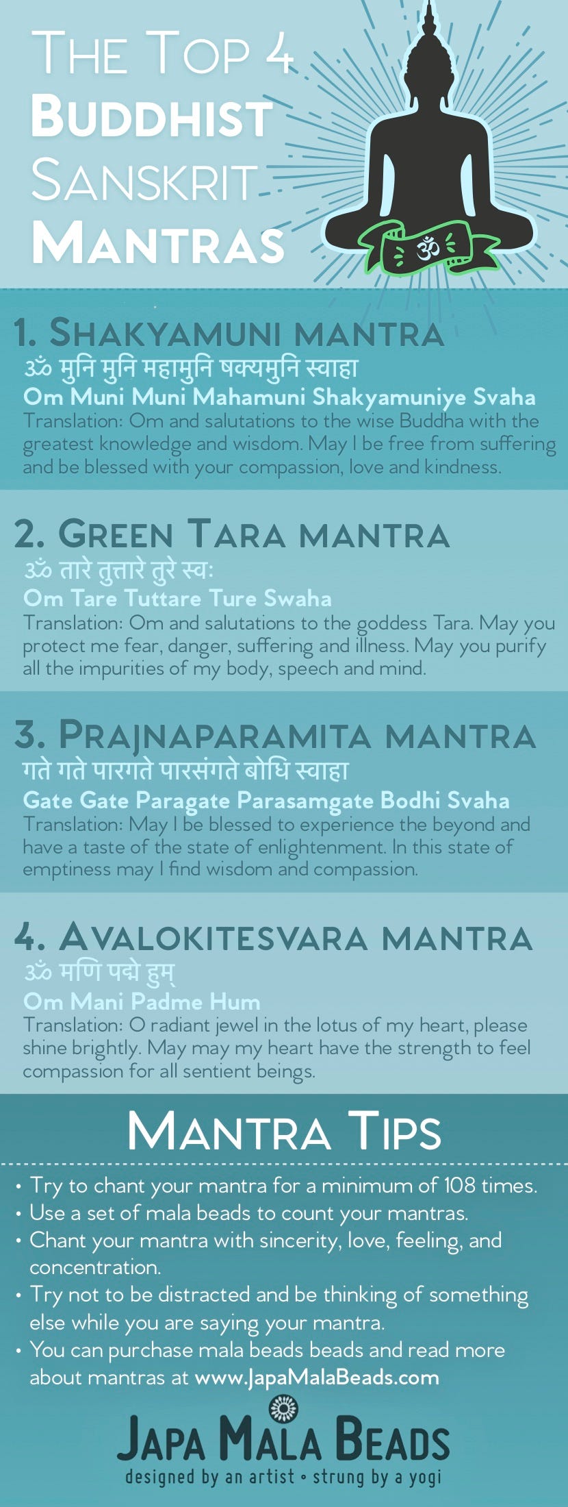 Top Buddhist Mala Mantras There Are Hundreds Of Different Sacred By Mala Infographics Medium