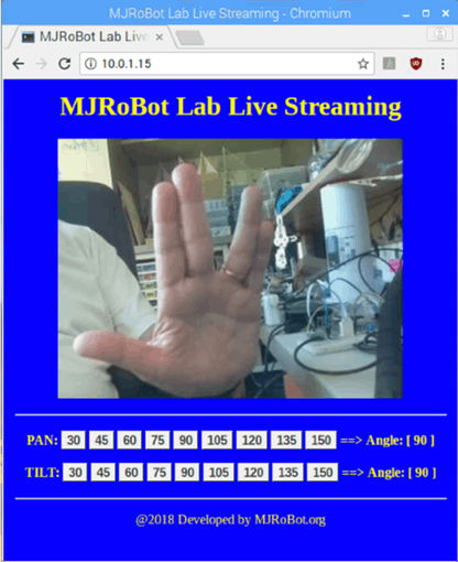 Raspberry Pi Cam Pan-Tilt Controlled Over Local Internet - 图27