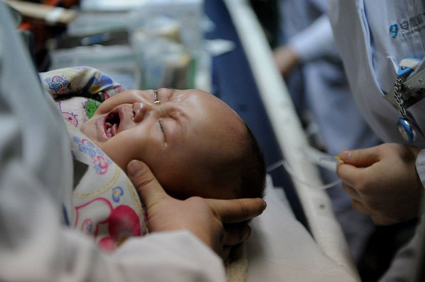 In A Heartbreaking Instant A Chinese Man Tries To Kill His Intersex Baby Twice By Cake The Cake Medium
