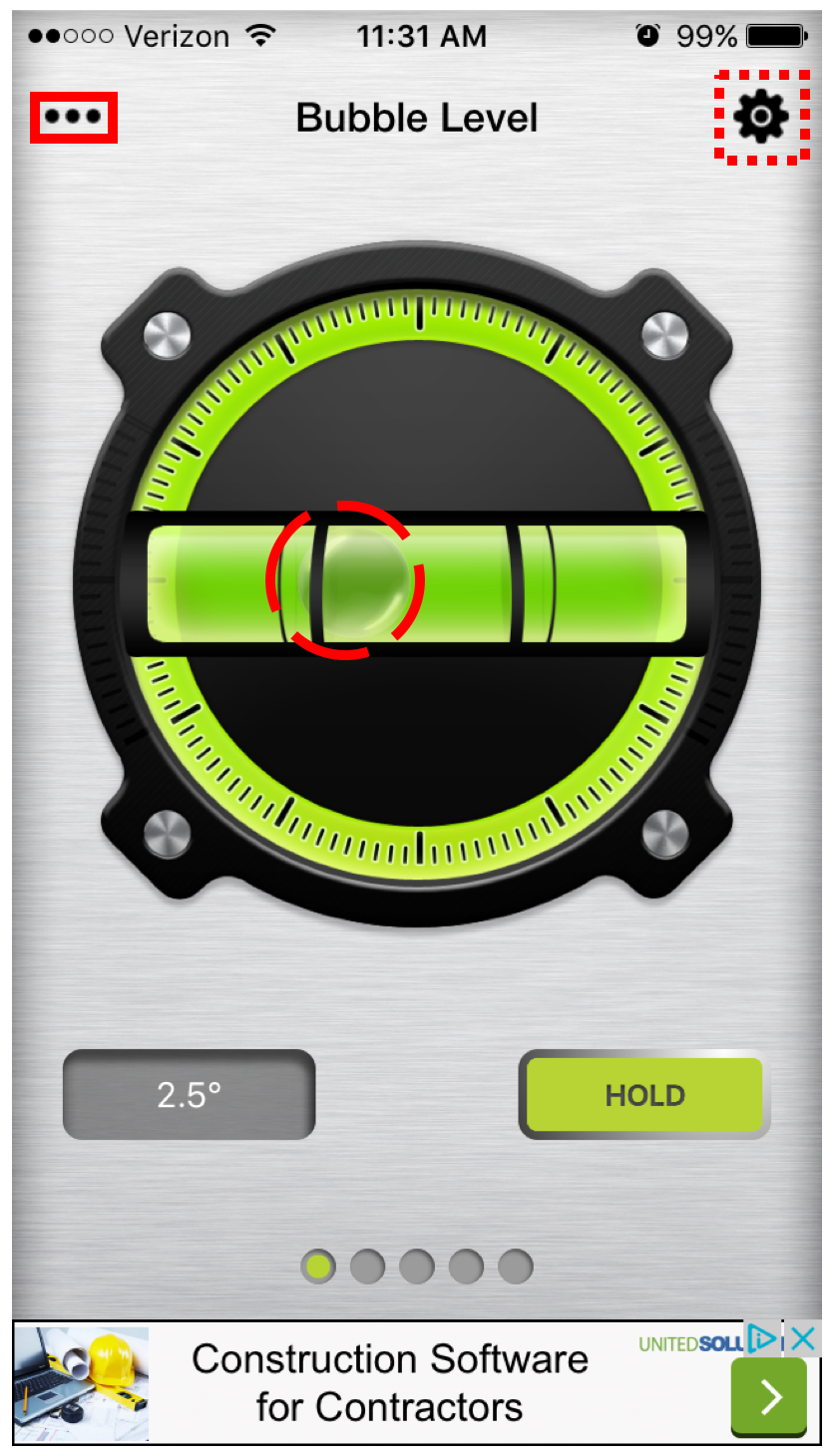 Interface Critique Bubble Level iOS App by Rebecca Townsend Medium