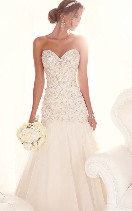 Essense Of Australia Designer A Line Wedding Gown Style D1691