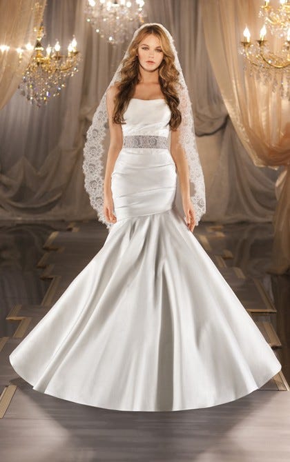 Martina Liana Trumpet Wedding Dress Style 380 Wedding Dress
