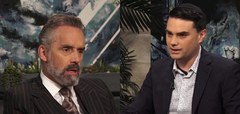 with Shapiro: A Comparison to Jordan Peterson | by Annalia Fiore | Medium