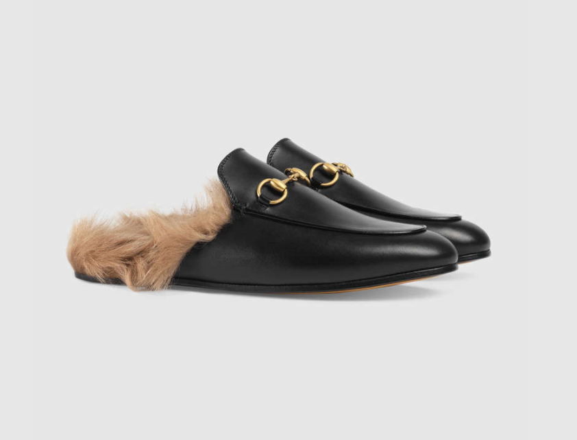 Gucci Fur-Lined Mules 