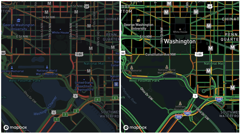 Live traffic maps. By: Nicki Dlugash | by Mapbox | maps for developers