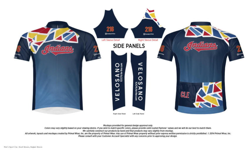 cleveland indians cycling jersey